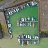 Aerial view of a small marina — Joe Hayes on Pexels