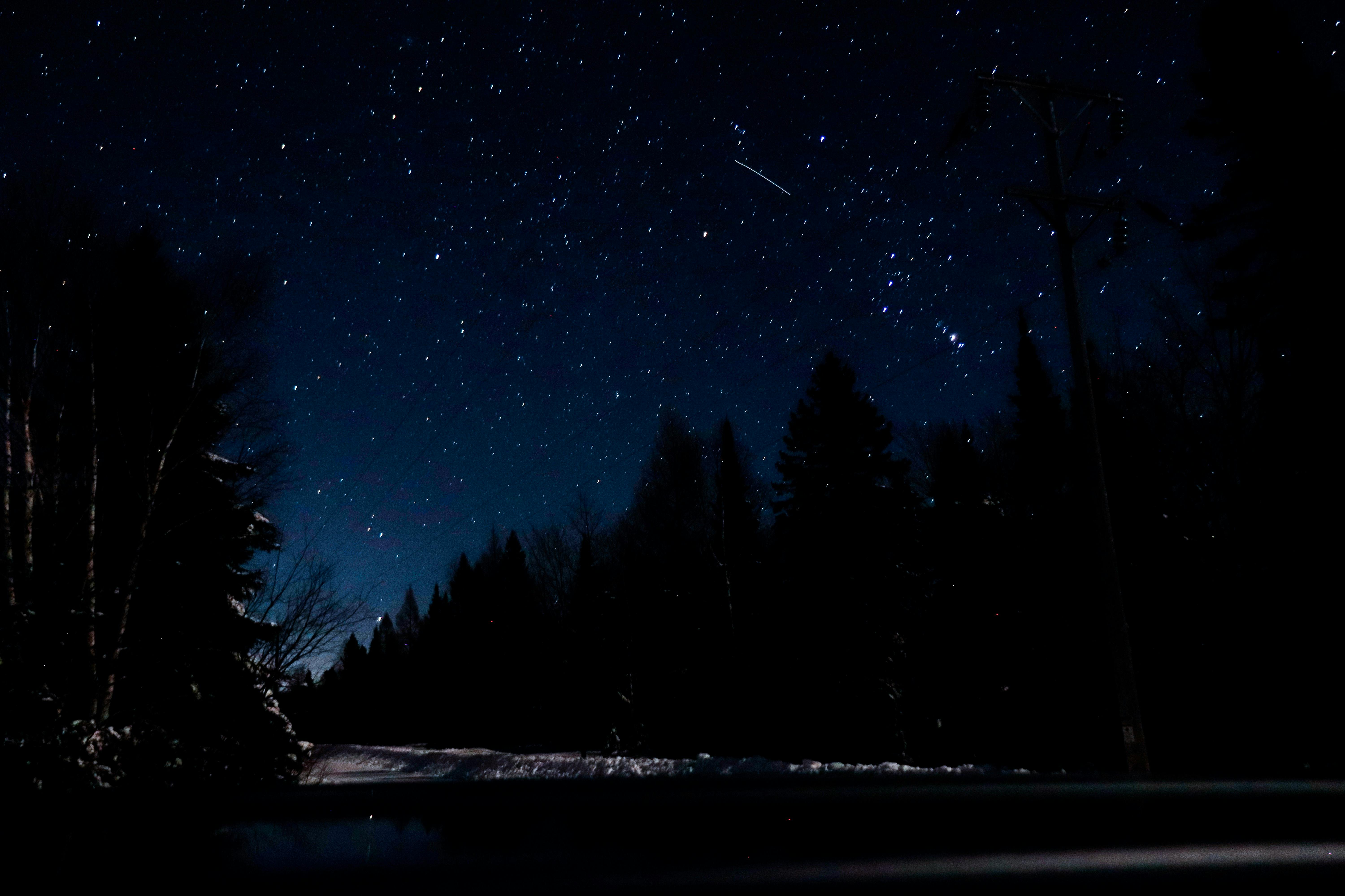 Free stock photo of night, Northern Michigan, shooting stars