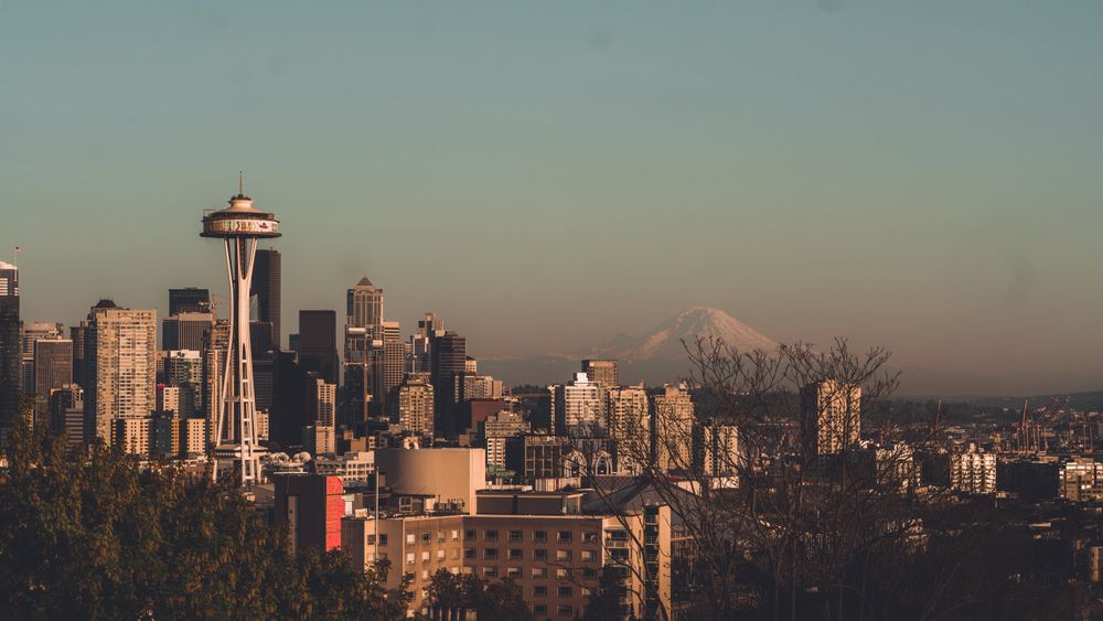 University District street and buildings in Seattle