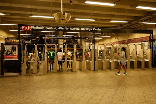 Gates at the New York Subway Station