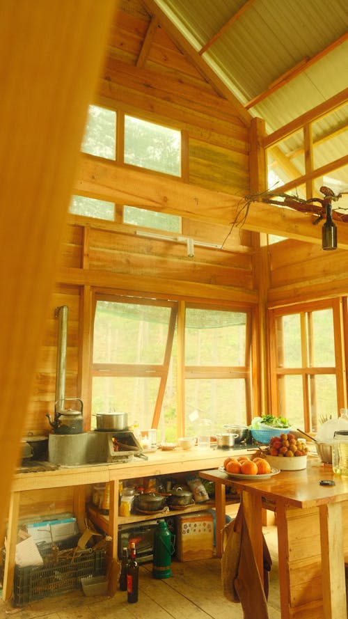 Inside of a Wooden House