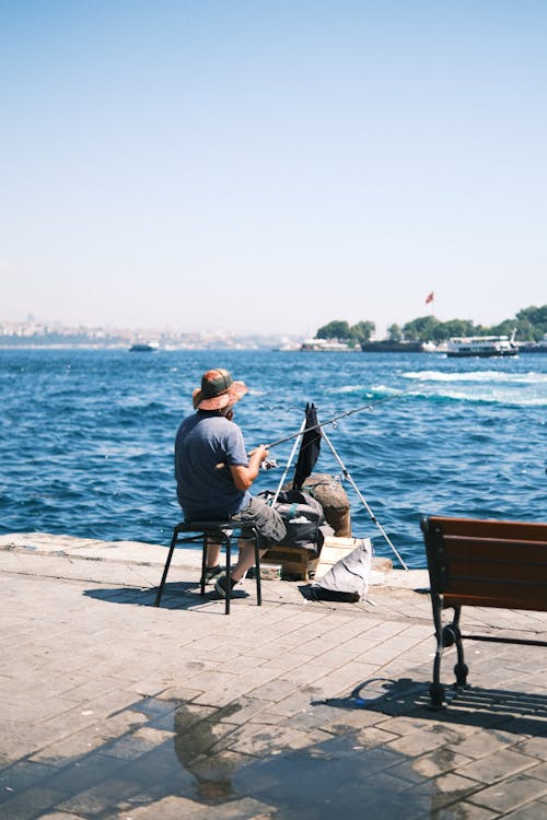 Fisherman on a Pier