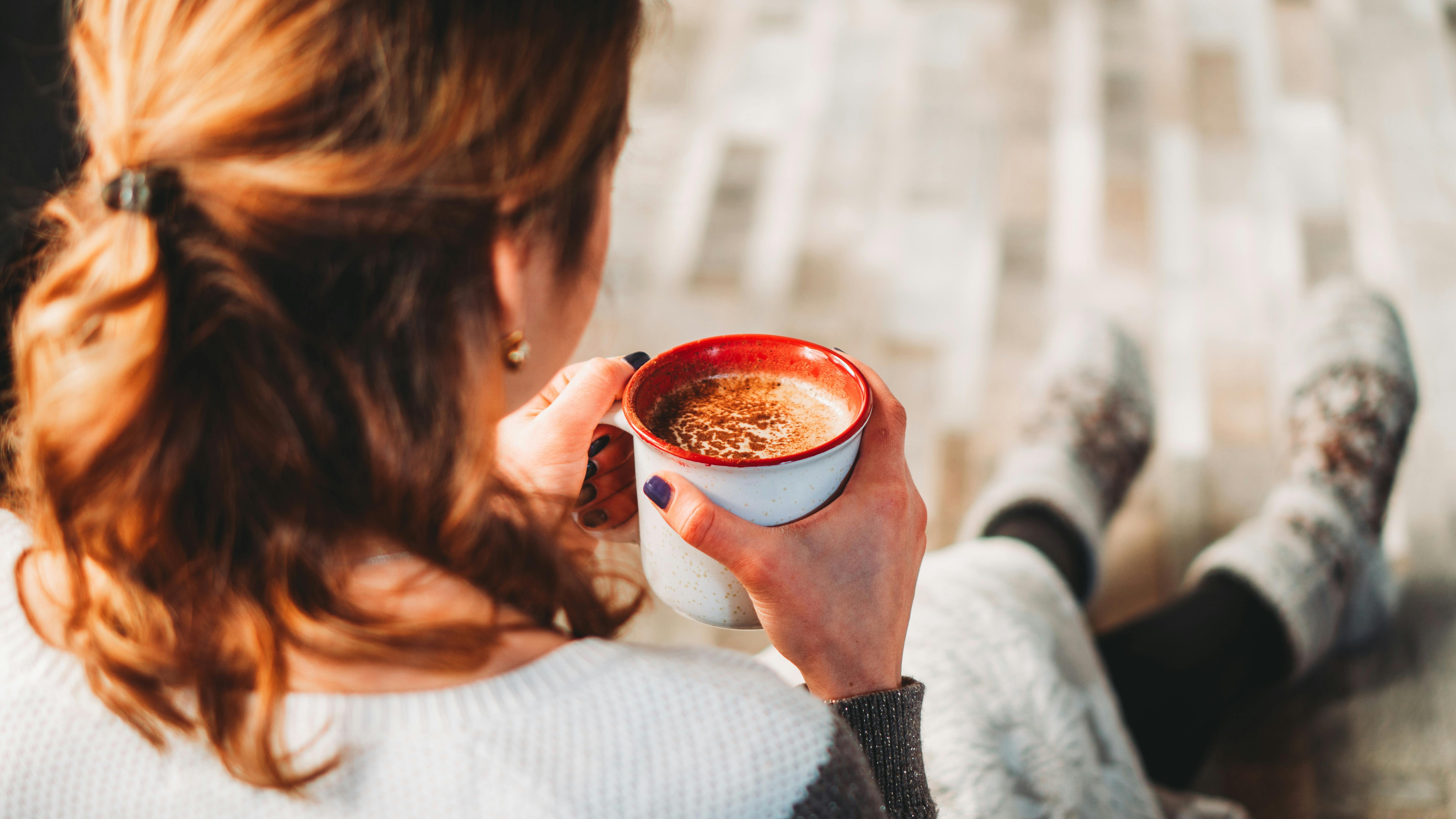 Woman Drinking Coffee \u00b7 Free Stock Photo