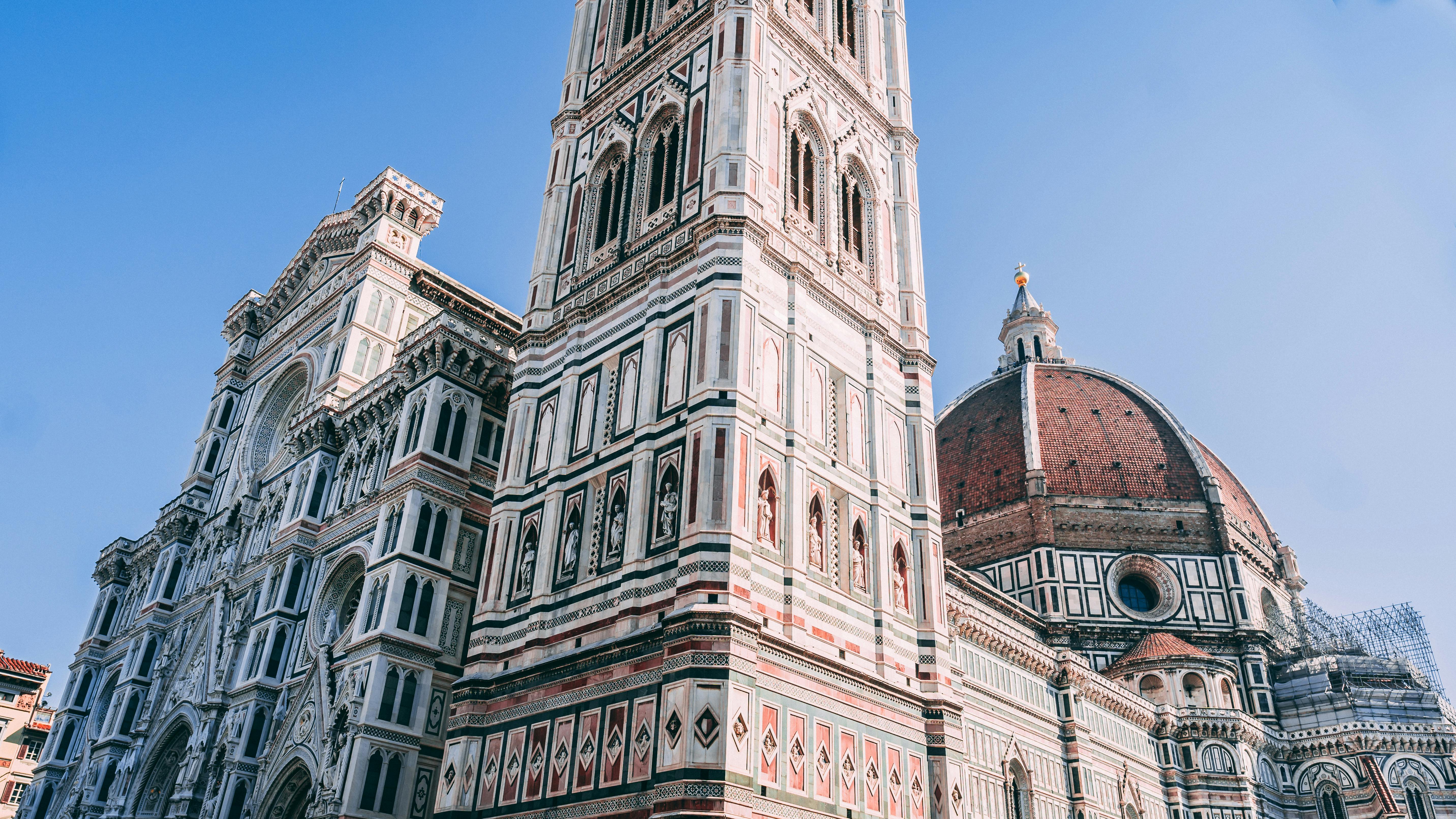 low angle photo of the florence cathedral