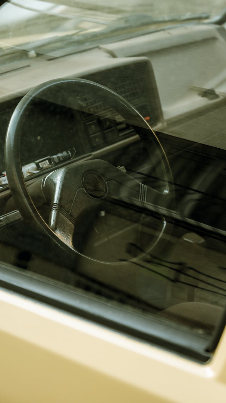 Dashboard Of Vintage Skoda Car