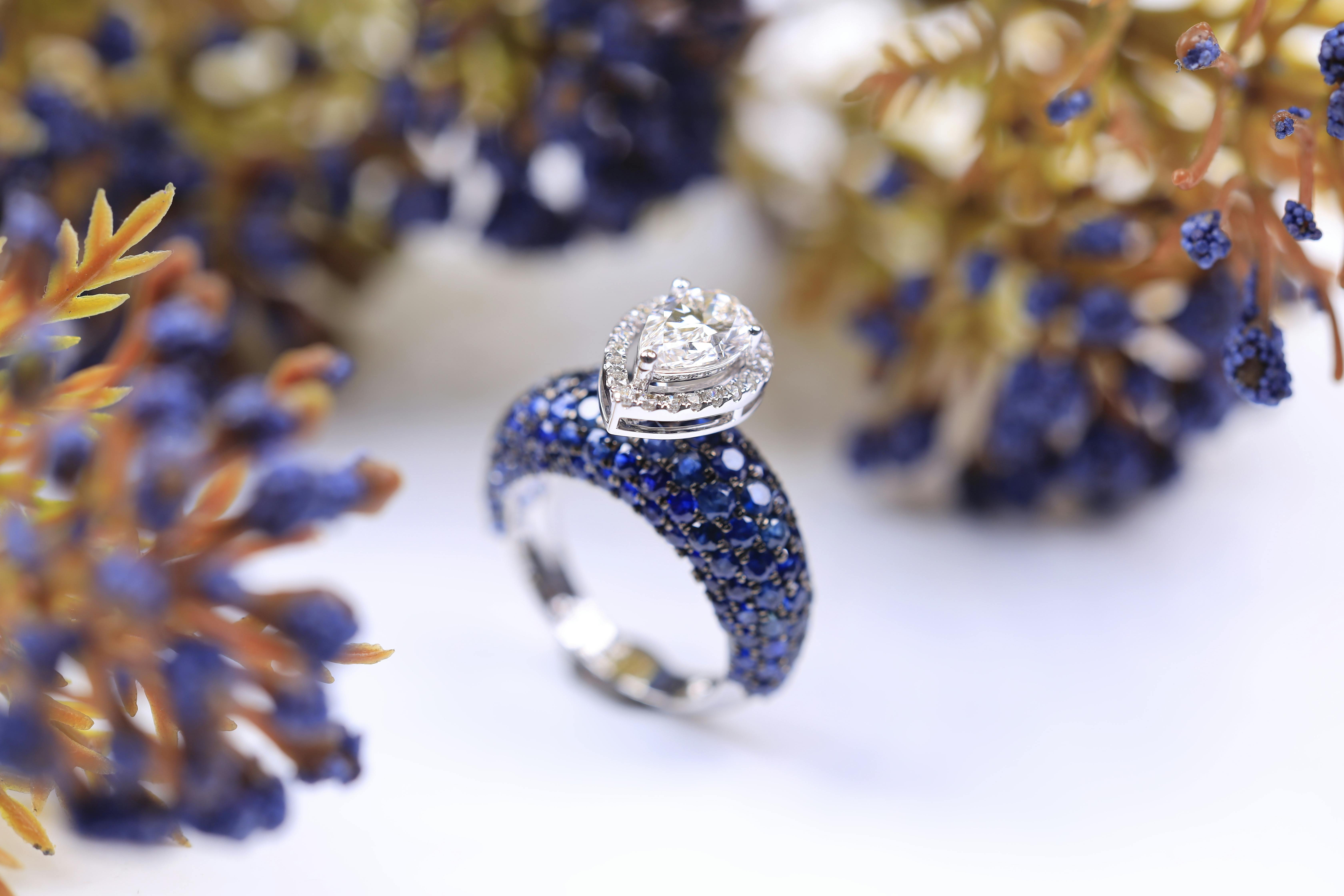 Delicate Flower Diamond Ring in 2023 | Flower diamond ring, Diamond shapes,  Delicate rings