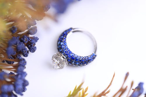 Foto profissional grátis de anel, azul, decoração