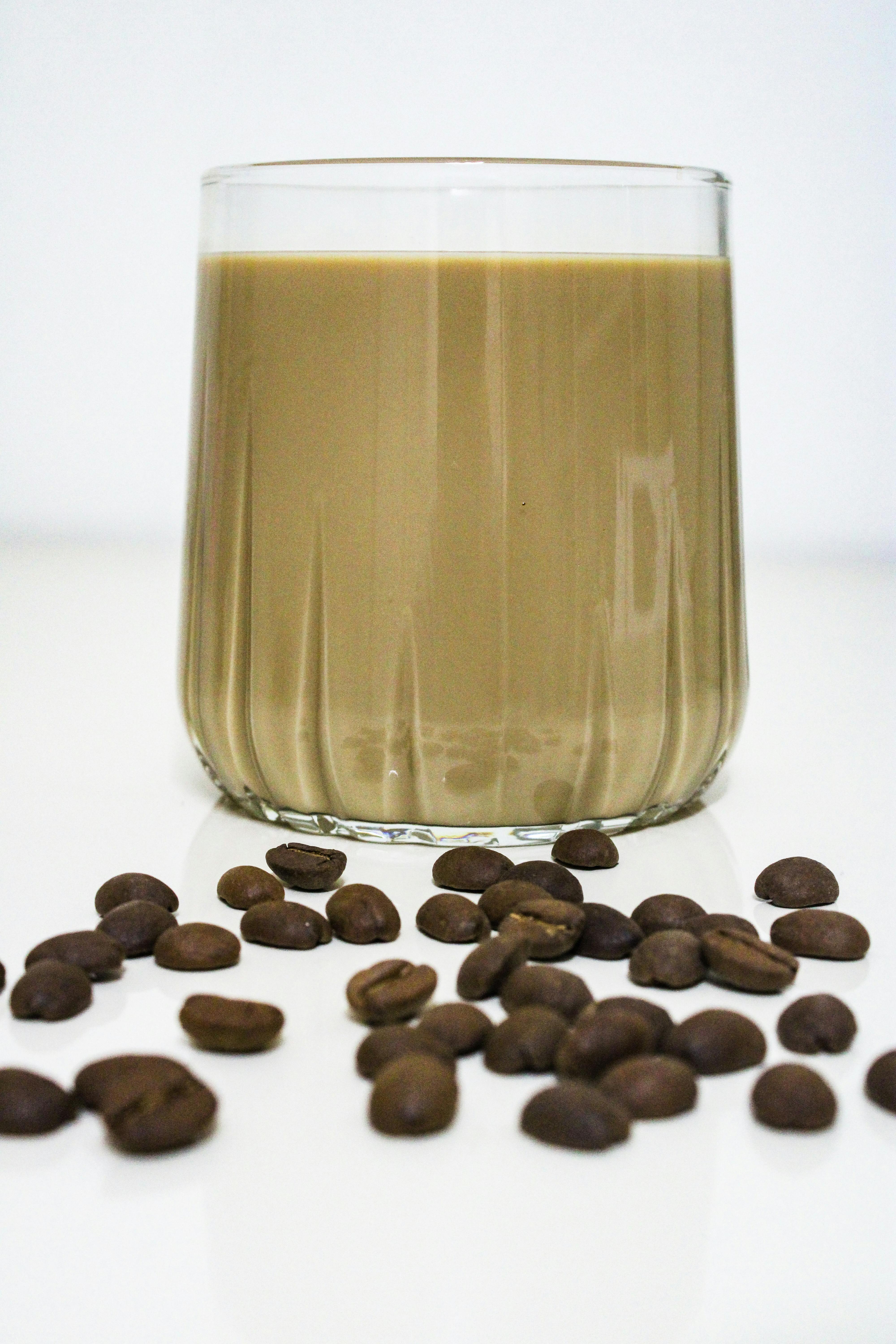 Glass chocolate milk isolated hi-res stock photography and images