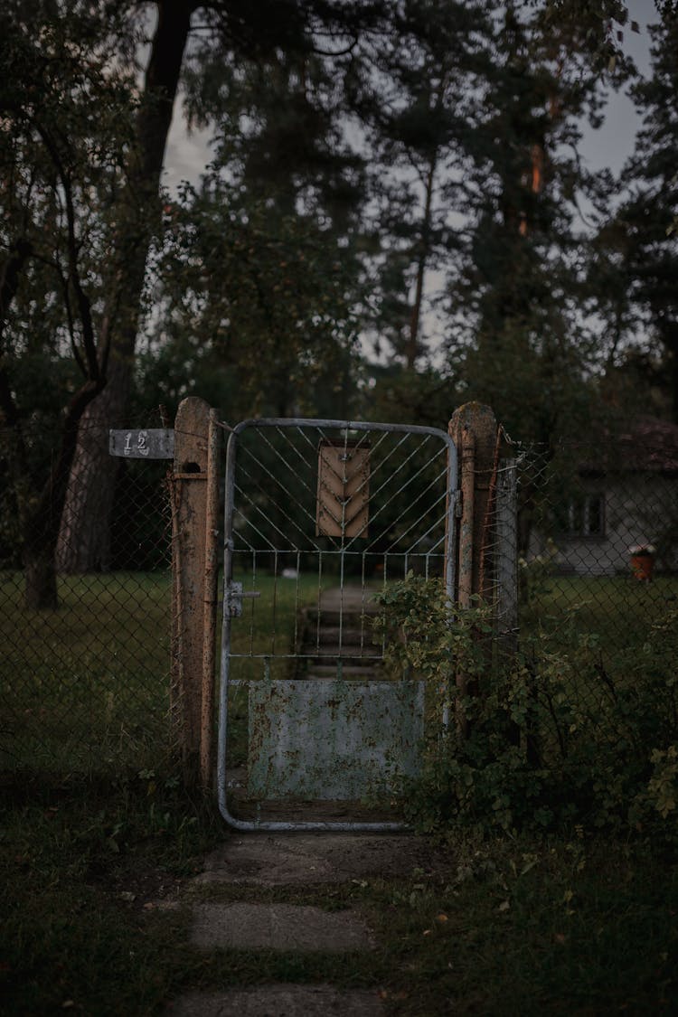 Old Metal Gate To The Yard