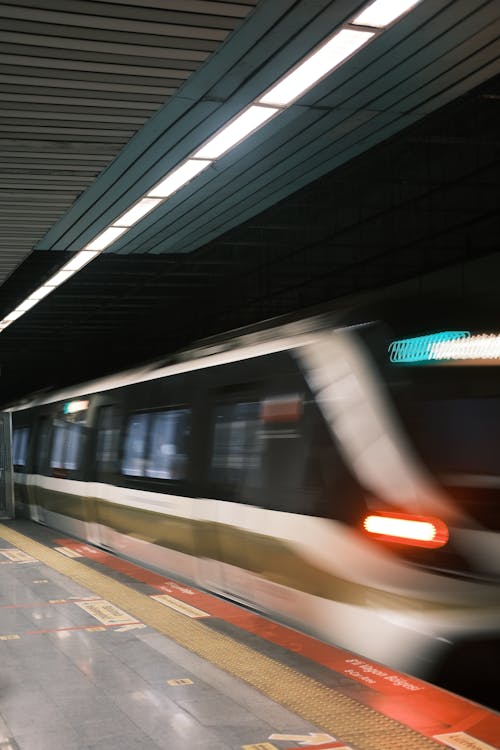 Blurred Motion of a Subway Train