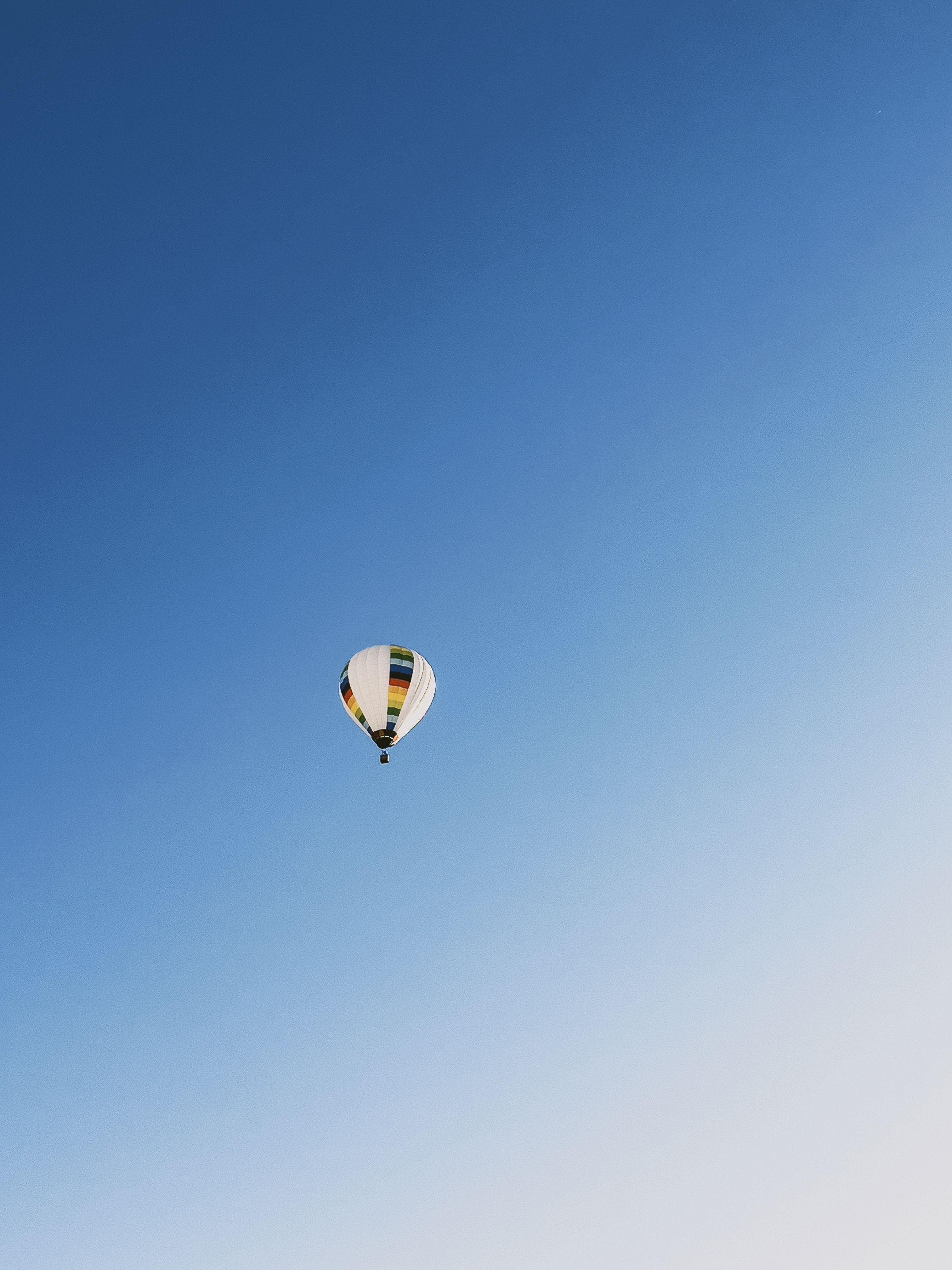 Hot Air Balloon Flying on Clear Sky · Free Stock Photo