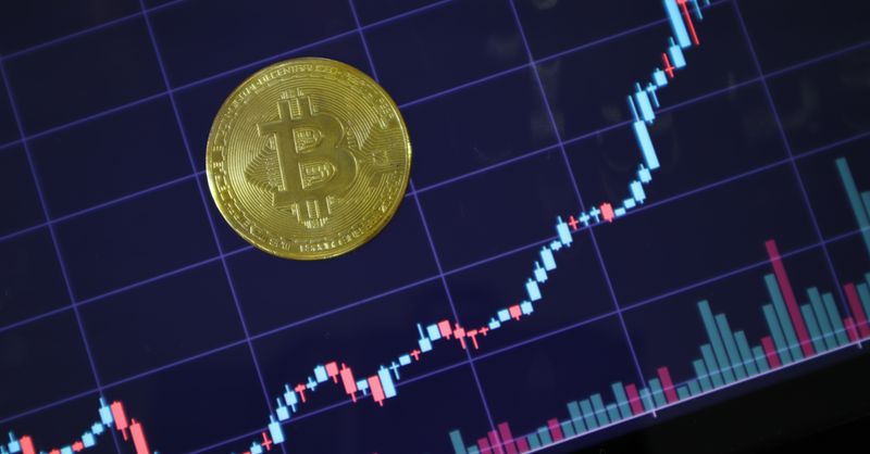 Abstract editorial data-visualization illustration in balanced, blue-toned tones representing AAVE and the broader cryptocurrency market — crypto scenario analysis.
