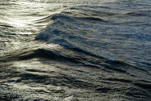 Close-up of Waves on the Sea 