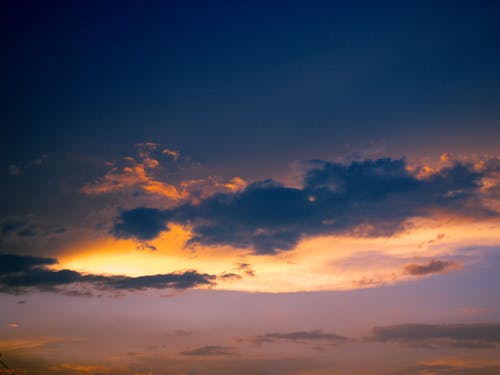 Clouds in Sky at Dramatic Sunset