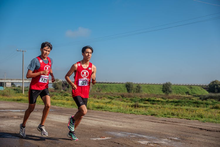 Men Running In Race