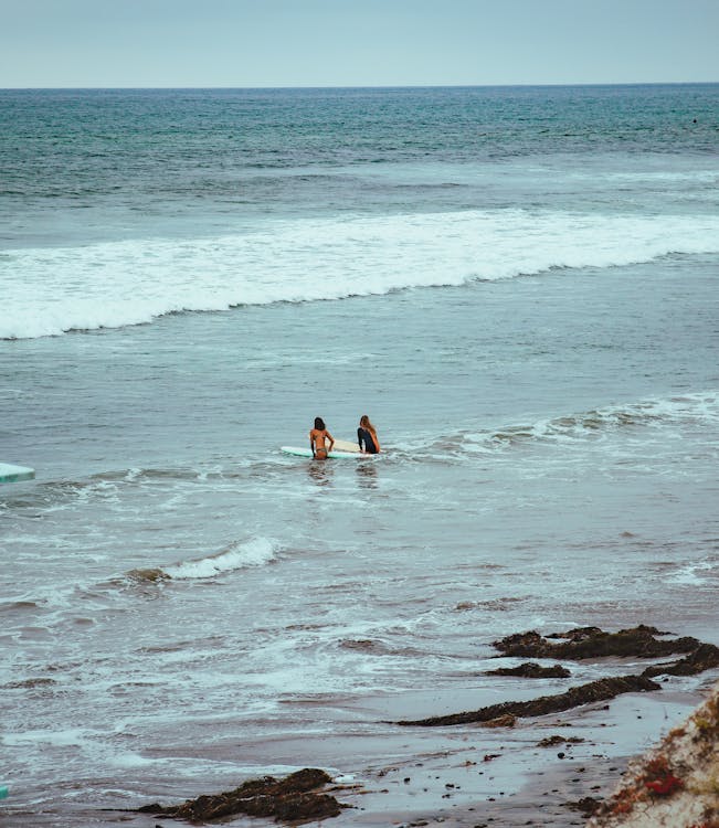Women Swimming in the Sea 