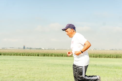 Kostenloses Stock Foto zu außerorts, feld, joggen