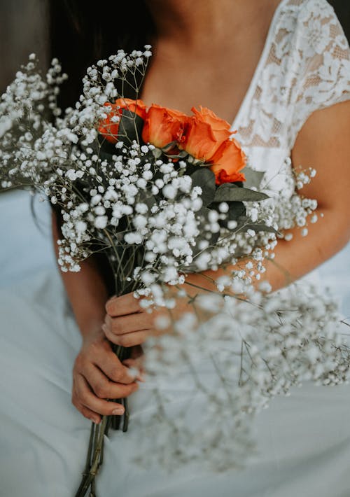 결혼 사진, 꽃, 부케의 무료 스톡 사진