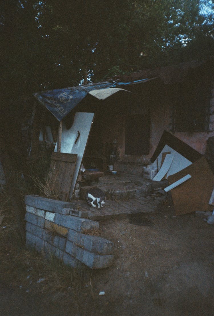 Ruined House In Village