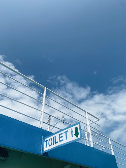 Toilet Direction Sign on Ship