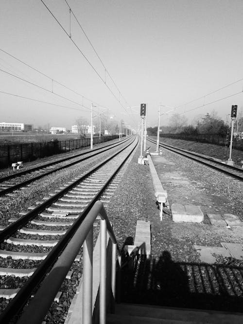 Railway Tracks in Countryside