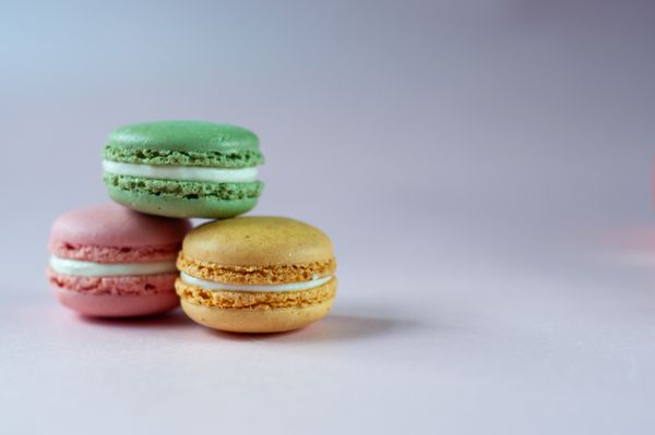 Colorful macarons photographed by Mayumi Maciel on Pexels