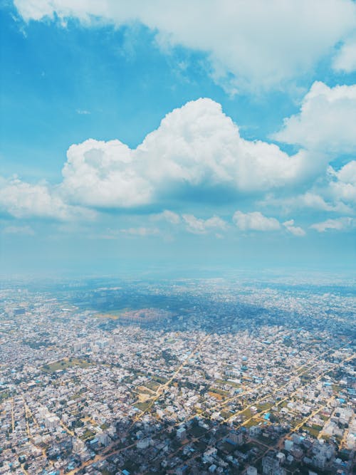 Imagine de stoc gratuită din deasupra norilor!, haina puffer, India