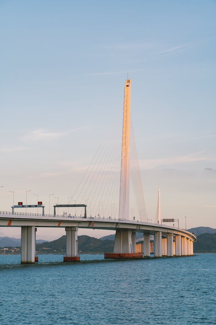 Shenzhen Bay Bridge Between China And Hong Kong