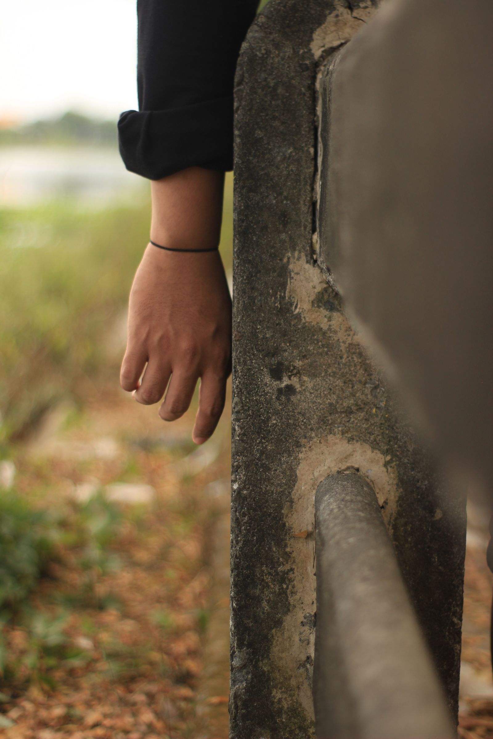 Hands On Railing Reference Hand Hanging on Railing · Free Stock Photo