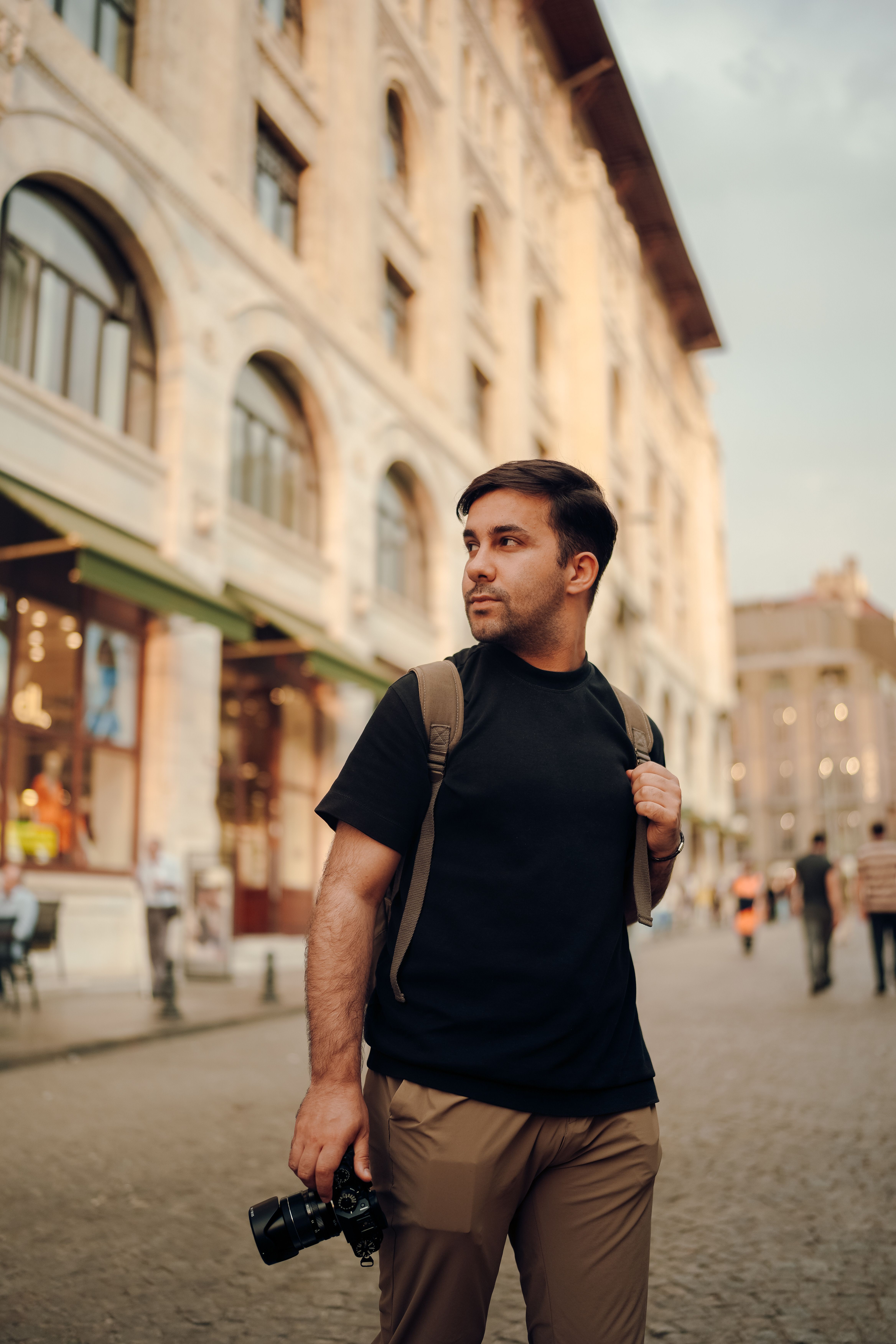Back View of Man in Backpack · Free Stock Photo