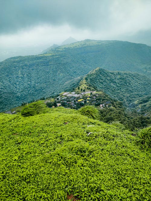 Foto profissional grátis de aldeia de montanha, aventura na floresta, cadeia de montanhas