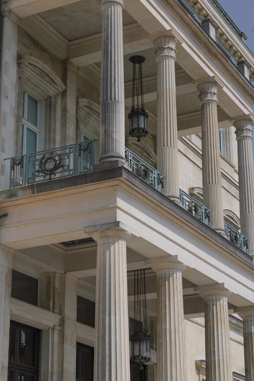 Building with Columns and Balcony