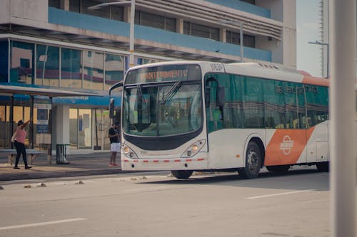 A Bus on the Street in City 