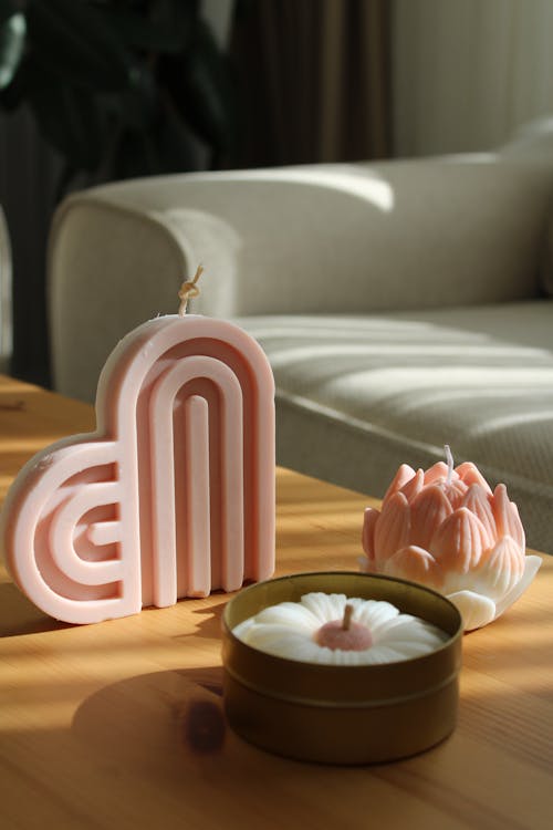 Decorative Candles on Coffee Table