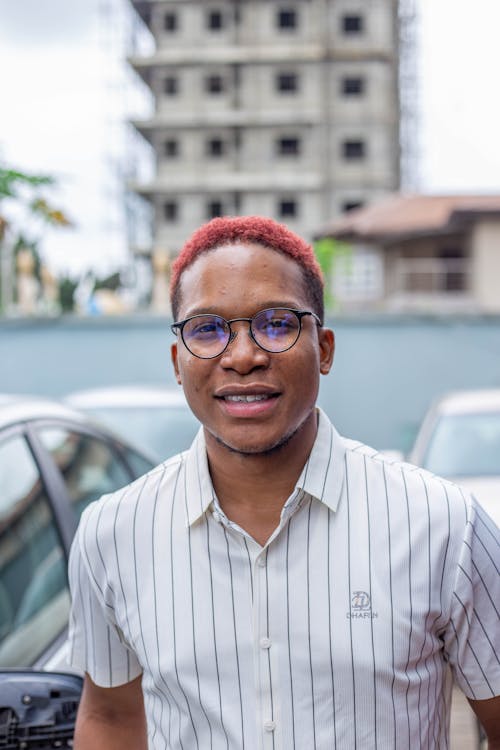 Smiling Man Wearing Eyeglasses