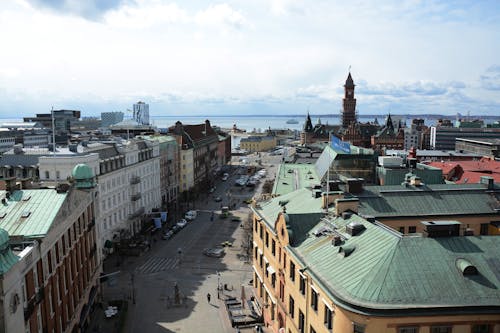 Helsinborg Downtown in Birds Eye View
