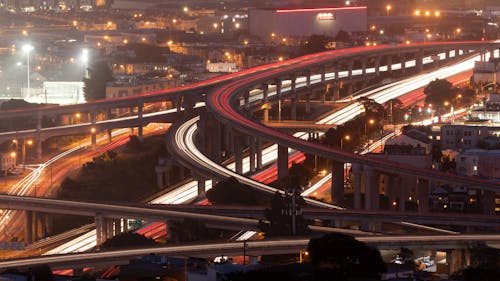 Fotos de stock gratuitas de anochecer, autopista, ciudad