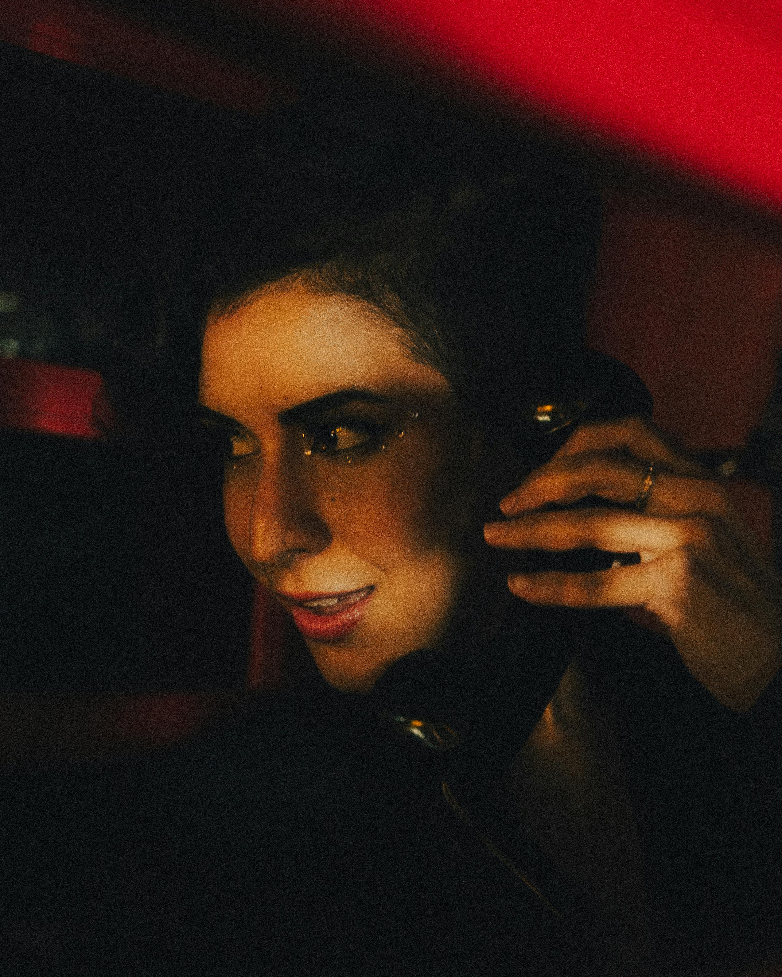 Person in Dark Room with Eyes Closed and Mouth Wide Open · Free Stock Photo