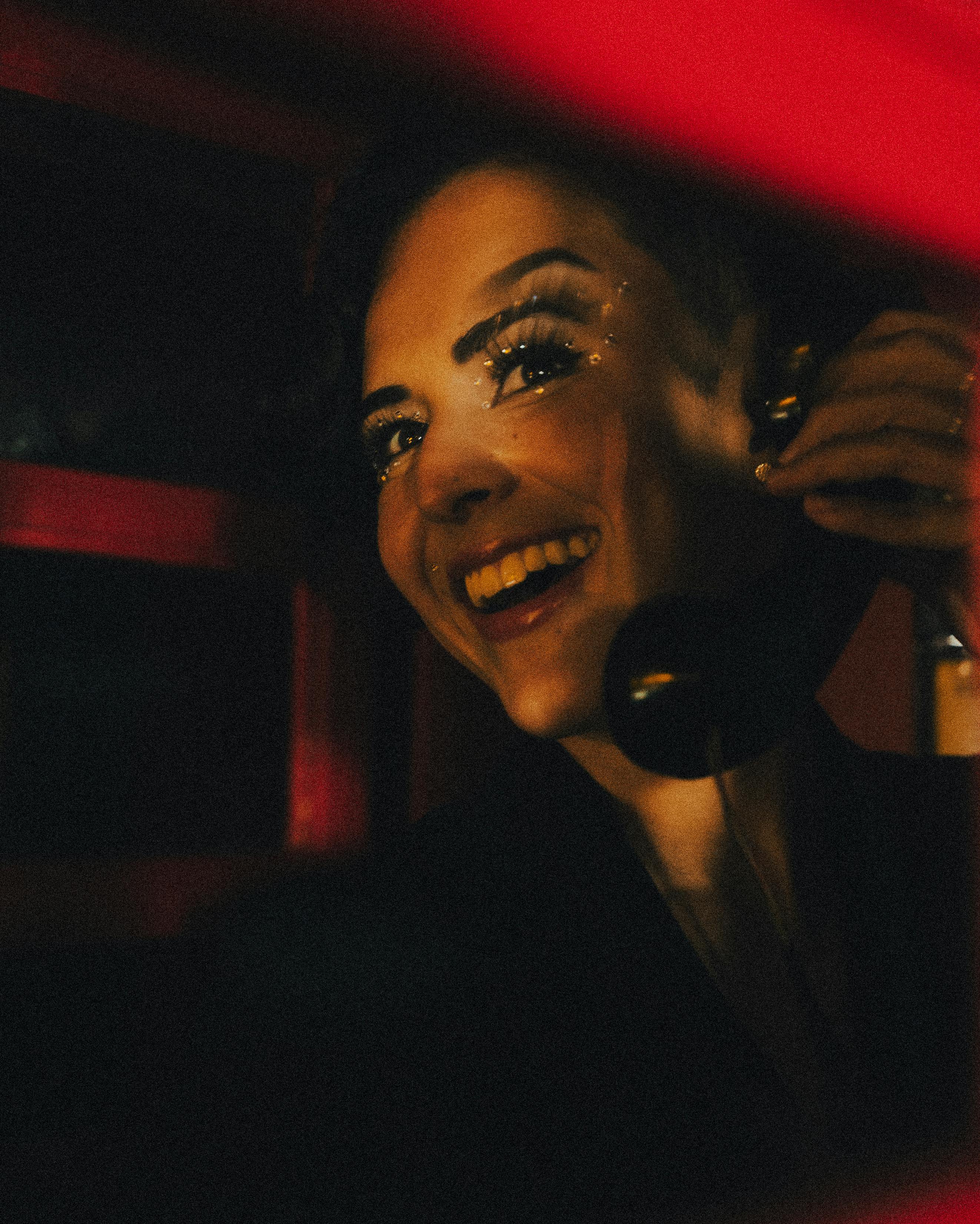 Person in Dark Room with Eyes Closed and Mouth Wide Open · Free Stock Photo