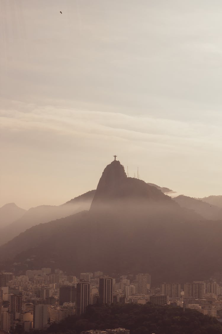 Hill With Christ The Redeemer Over Rio De Janeiro