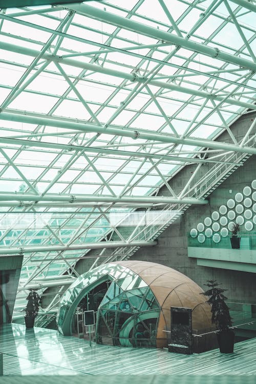 A Glass Roof in a Modern Building