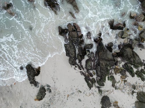 Foto d'estoc gratuïta de erosionat, foto des d'un dron, mar