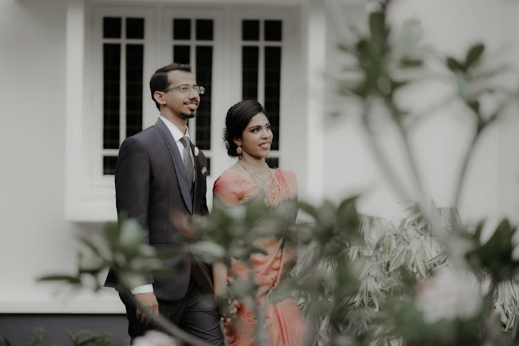 Couple On A Wedding 