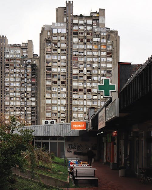 View of Apartment Blocks in City 