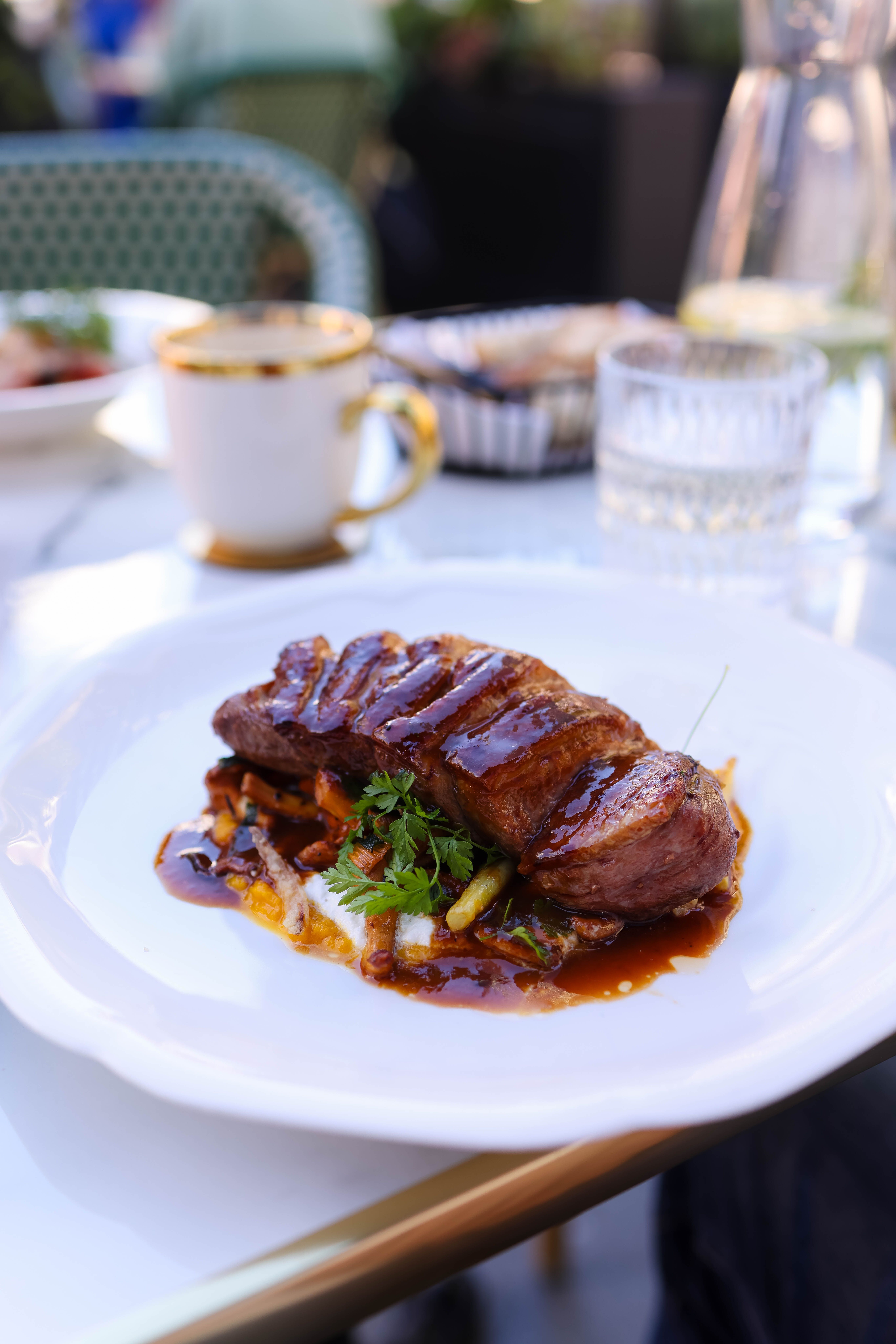 Recipe for  beef cheek fritters with a smoky chile sauce