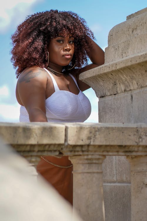 Woman with Curly Hair