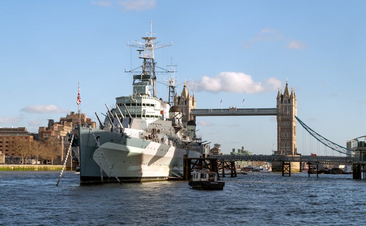 HMS Belfast On Thames In London