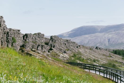 Rock cliff at Thingevellir