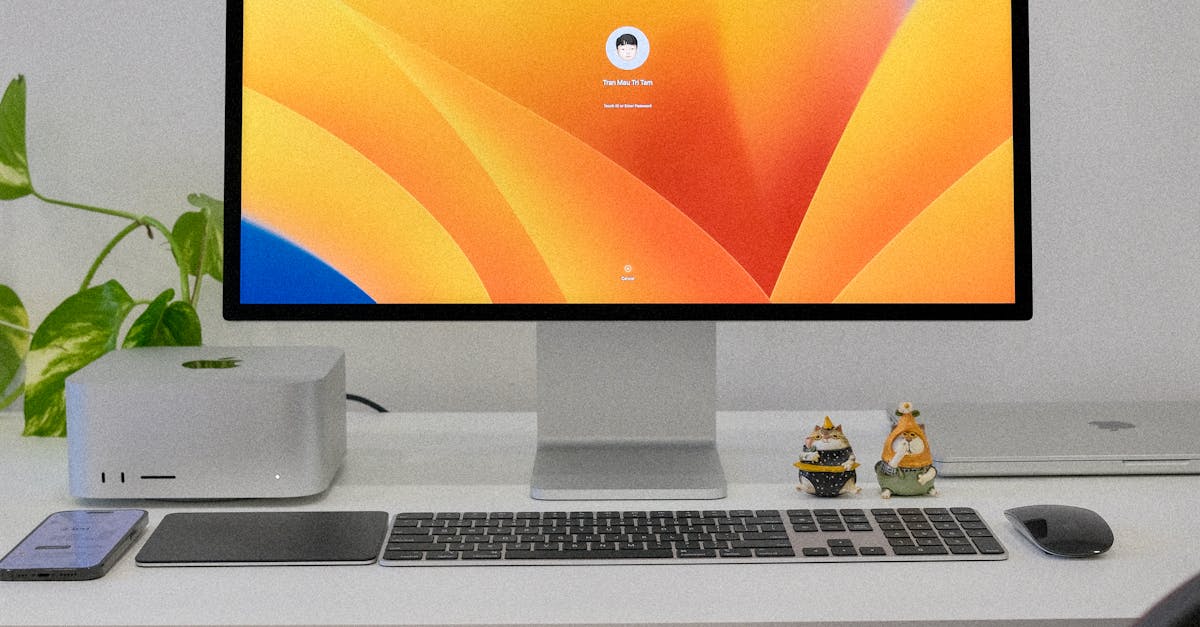 Mac Studio Computer and a Large Display on a White Desk · Free Stock Photo