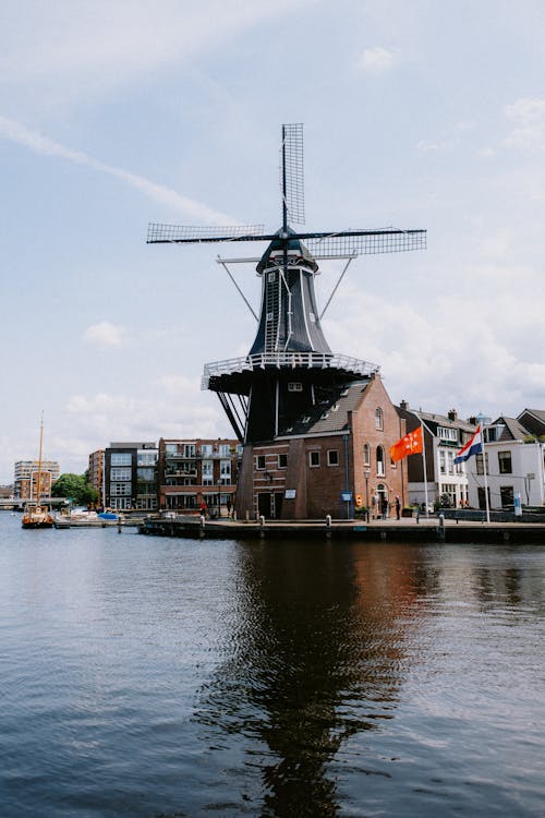 Windmill De Adriaan in Haarlem Netherlands